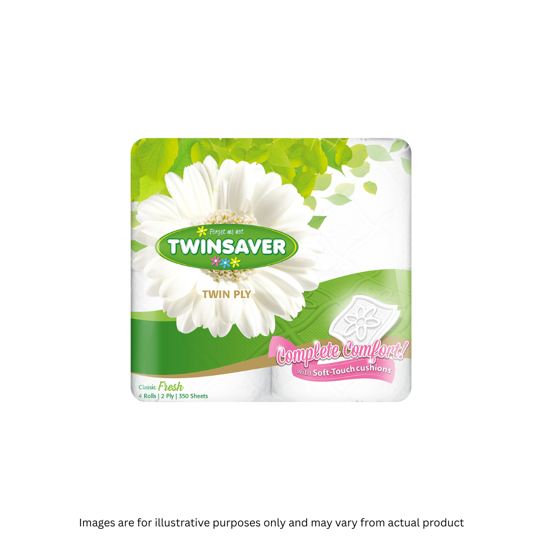 TWINSAVER | 2 PLY LUXURY VIRGIN TOILET PAPER X 48 ROLLS | ITEM CODE: 1320