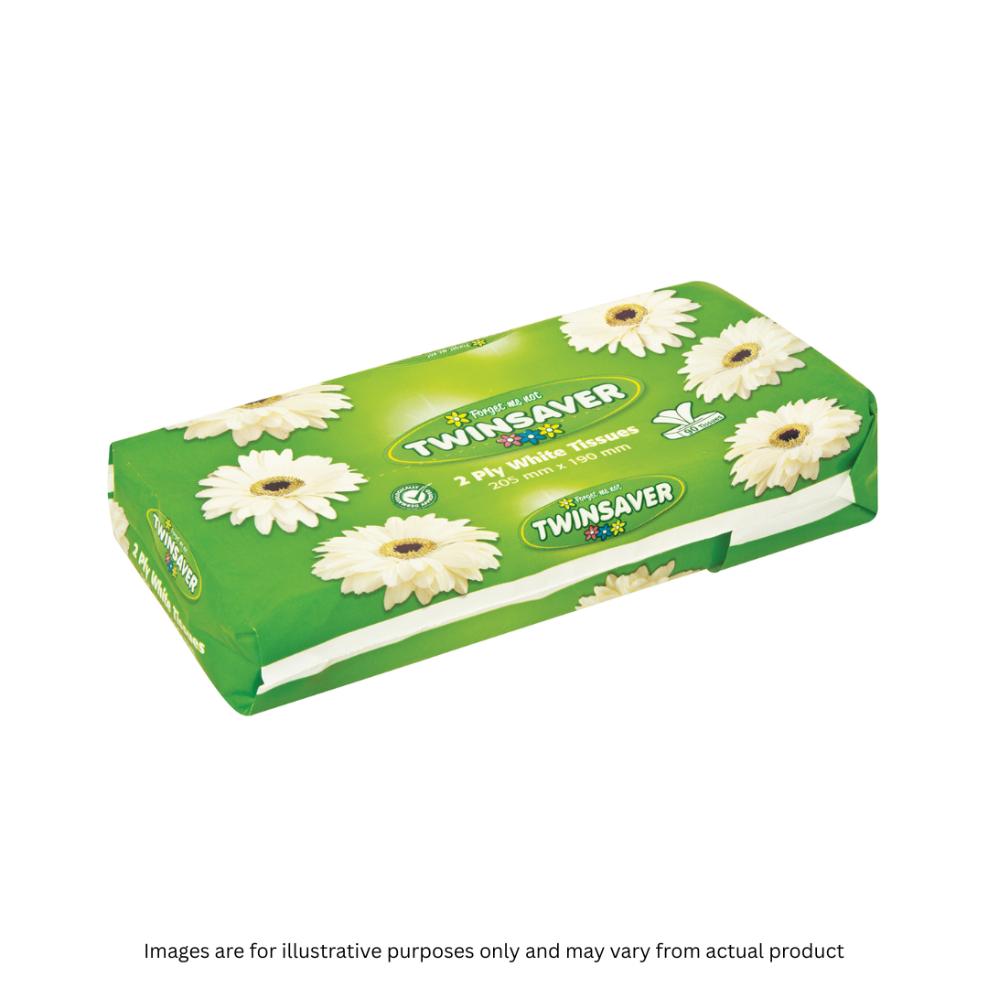 TWINSAVER | 2 PLY FACIAL TISSUE WHITE | 40 SOFT PACKS | 90 SHEETS | ITEM CODE: 2032 - Image 2