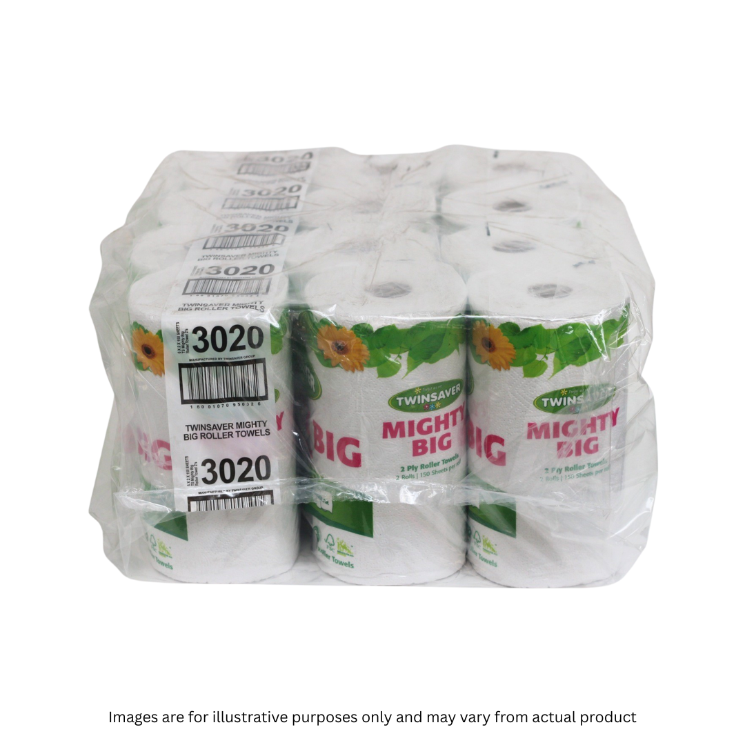TWINSAVER | 2 PLY MIGHTY BIG KITCHEN TOWEL X 12 ROLLS | ITEM CODE: 3020 - Image 2