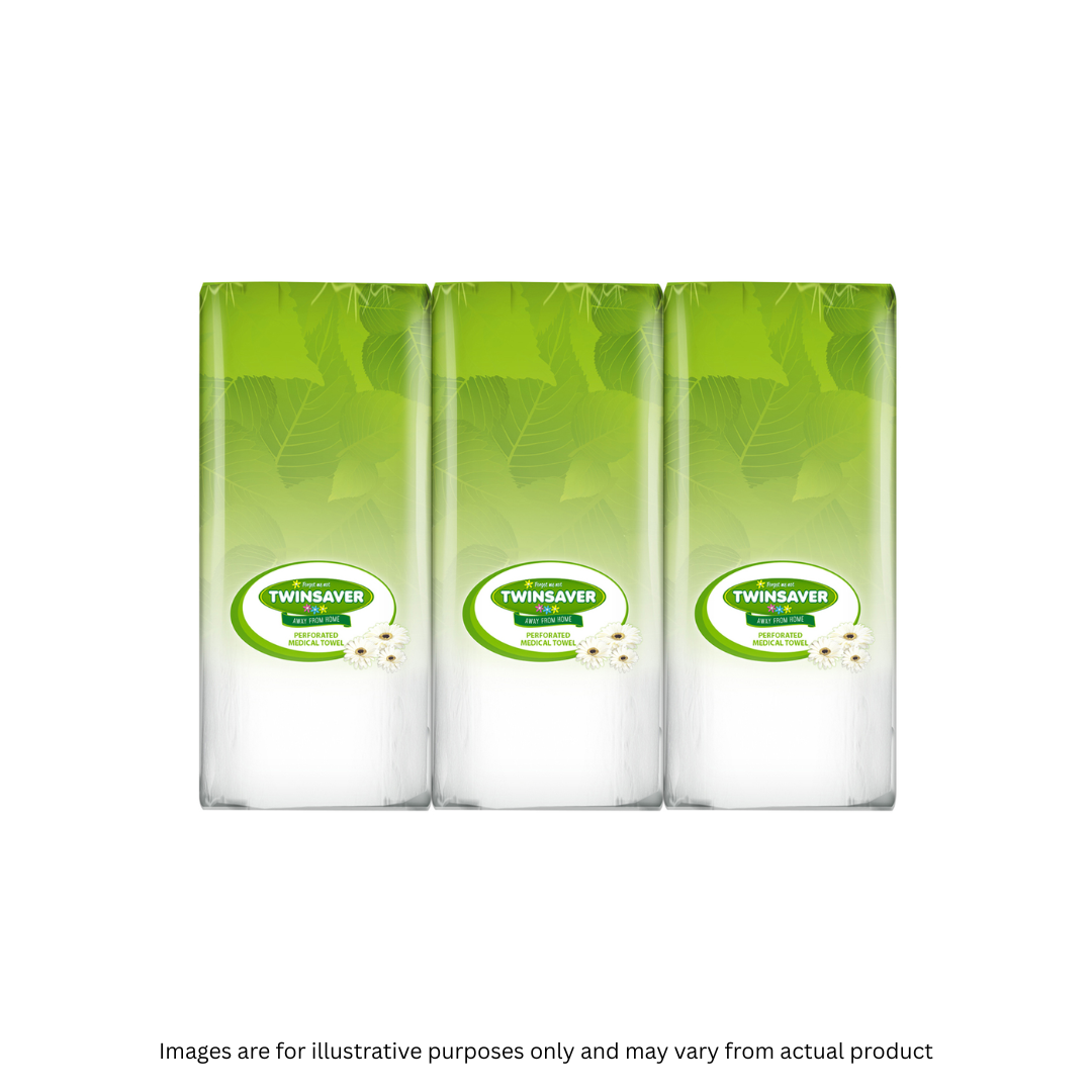 TWINSAVER | 2 PLY MEDIUM MEDICAL TOWEL X 18 ROLLS | ITEM CODE: 383 - Image 2