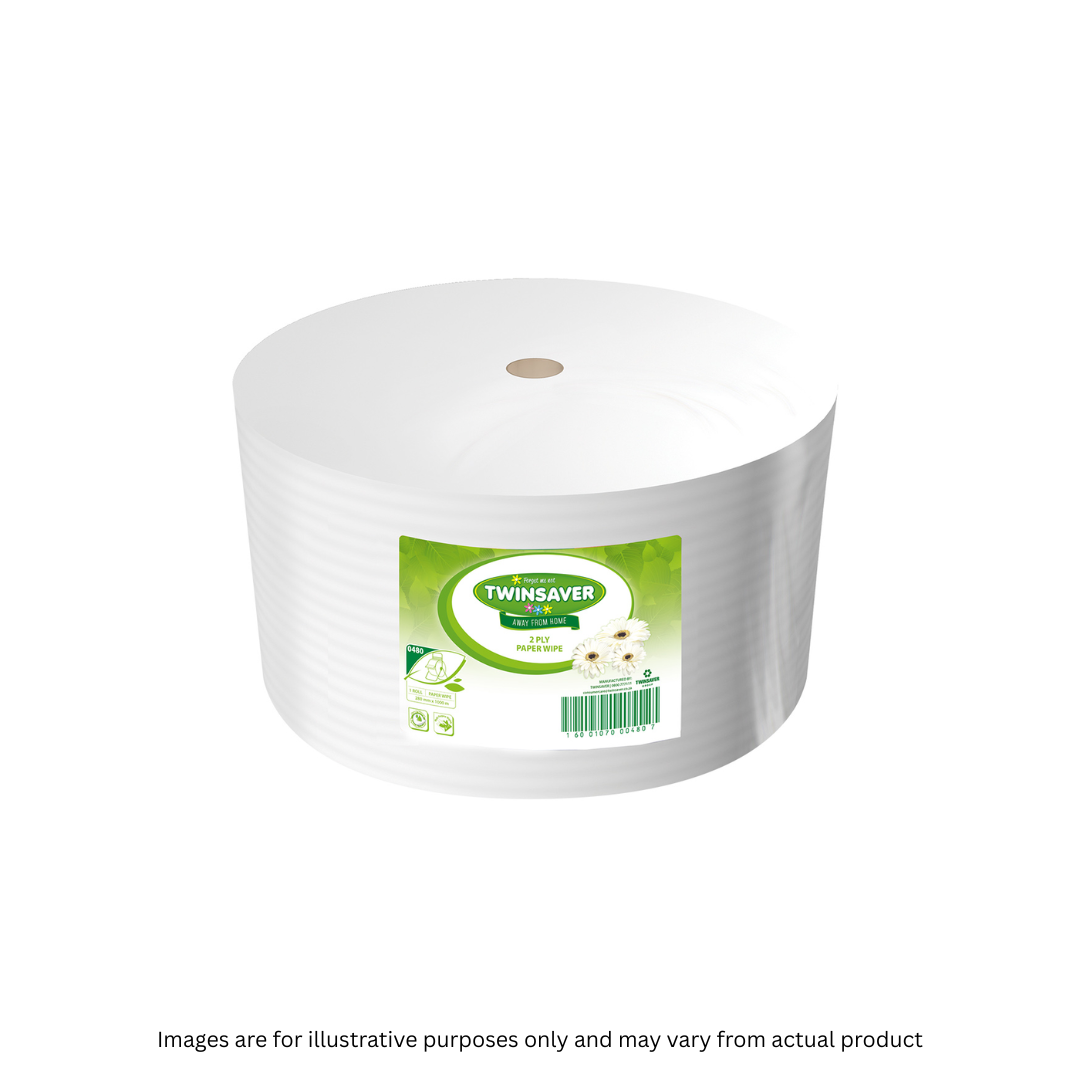 TWINSAVER | 2 PLY WIPER ROLL 280MM X 1000M | ITEM CODE: 480