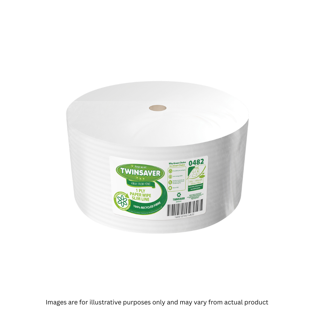 TWINSAVER | 1 PLY WIPER ROLL SLIM LINE 160MM X 1500M | ITEM CODE: 482