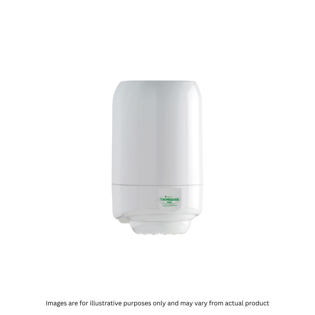 TWINSAVER | MINI CENTREFEED DISPENSER WHITE | ITEM CODE: 527