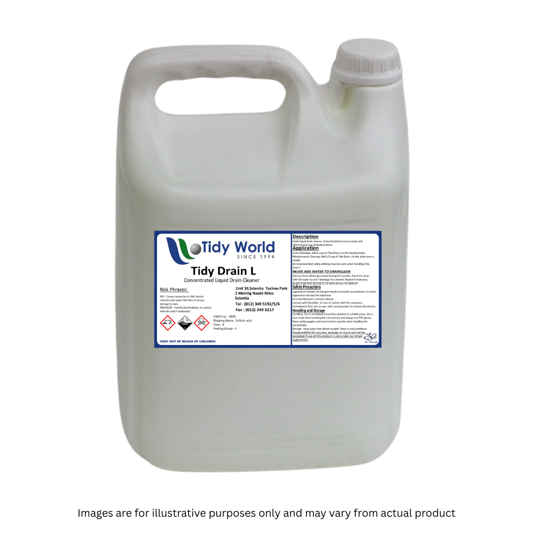 TIDY DRAIN L | CONCENTRATED LIQUID DRAIN CLEANER-5L