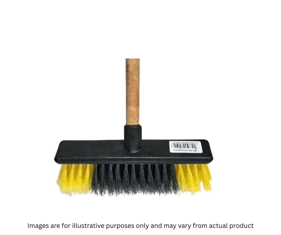 ECONOMY BROOM COMPLETE WITH WOODEN HANDLE