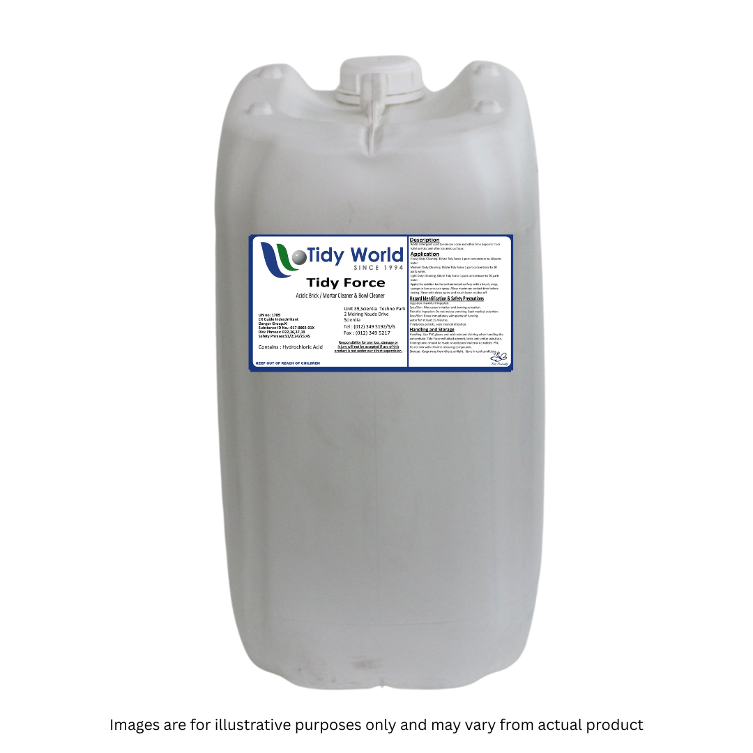 TIDY FORCE | ACIDIC BRICK / MORTAR CLEANER & BOWL CLEANER-25L