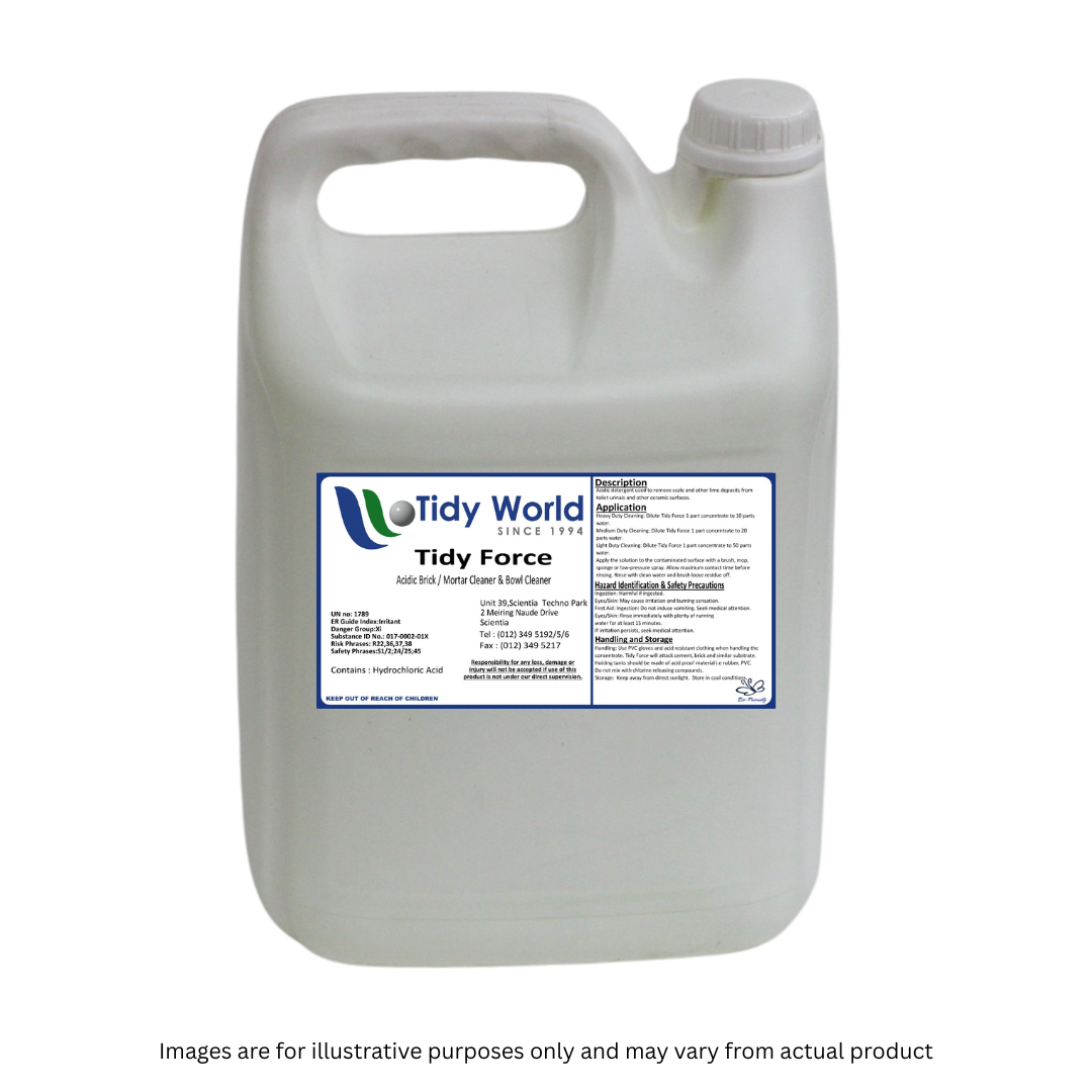TIDY FORCE | ACIDIC BRICK / MORTAR CLEANER & BOWL CLEANER-5L