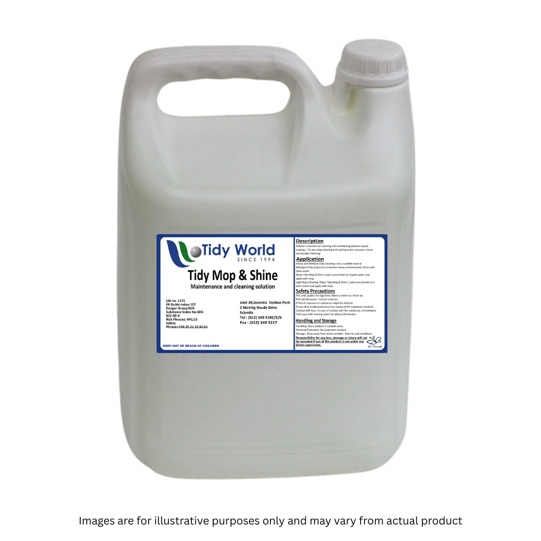 TIDY MOP & SHINE | MAINTENANCE AND CLEANING SOLUTION-5LT