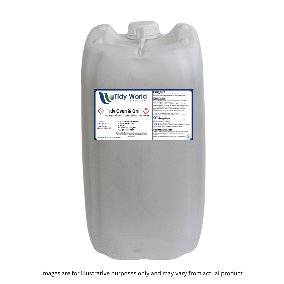 TIDY OVEN & GRILL | HIGH CAUSTIC LIQUID DETERGENT-25LT