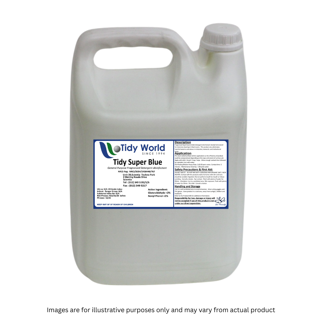TIDY SUPER BLUE | PERFUMED CLEANING SOLUTION-5L